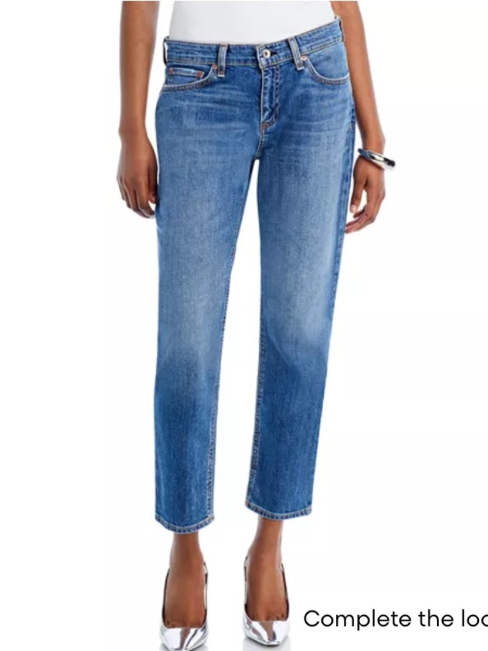 Rag & Bone Dre Capri distressed jeans denim sz 26 low rise soft stretch